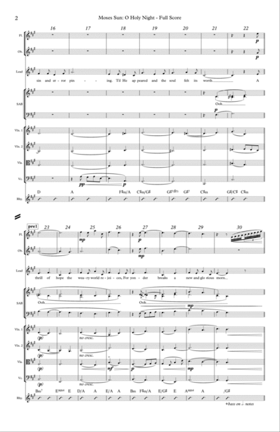 O Holy Night Chamber Orchestra scores gallery preview page 2
