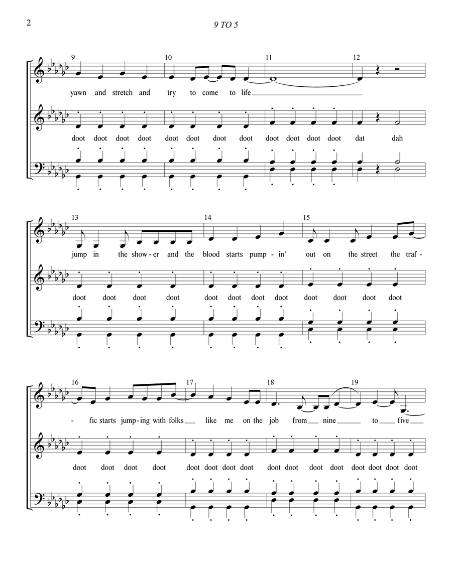 Nine To Five 4-Part scores gallery preview page 3
