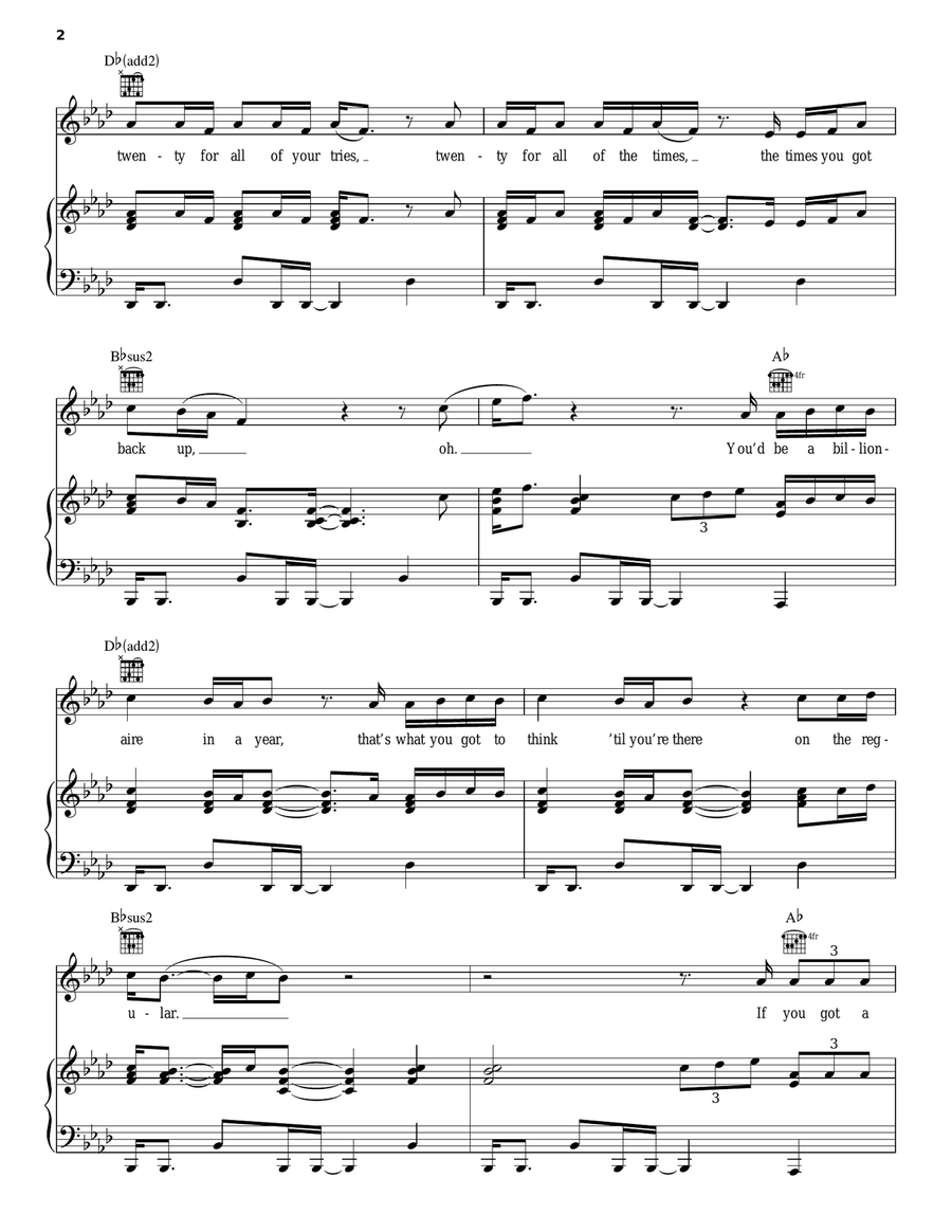 All In It Piano, Vocal, Guitar scores gallery preview page 2