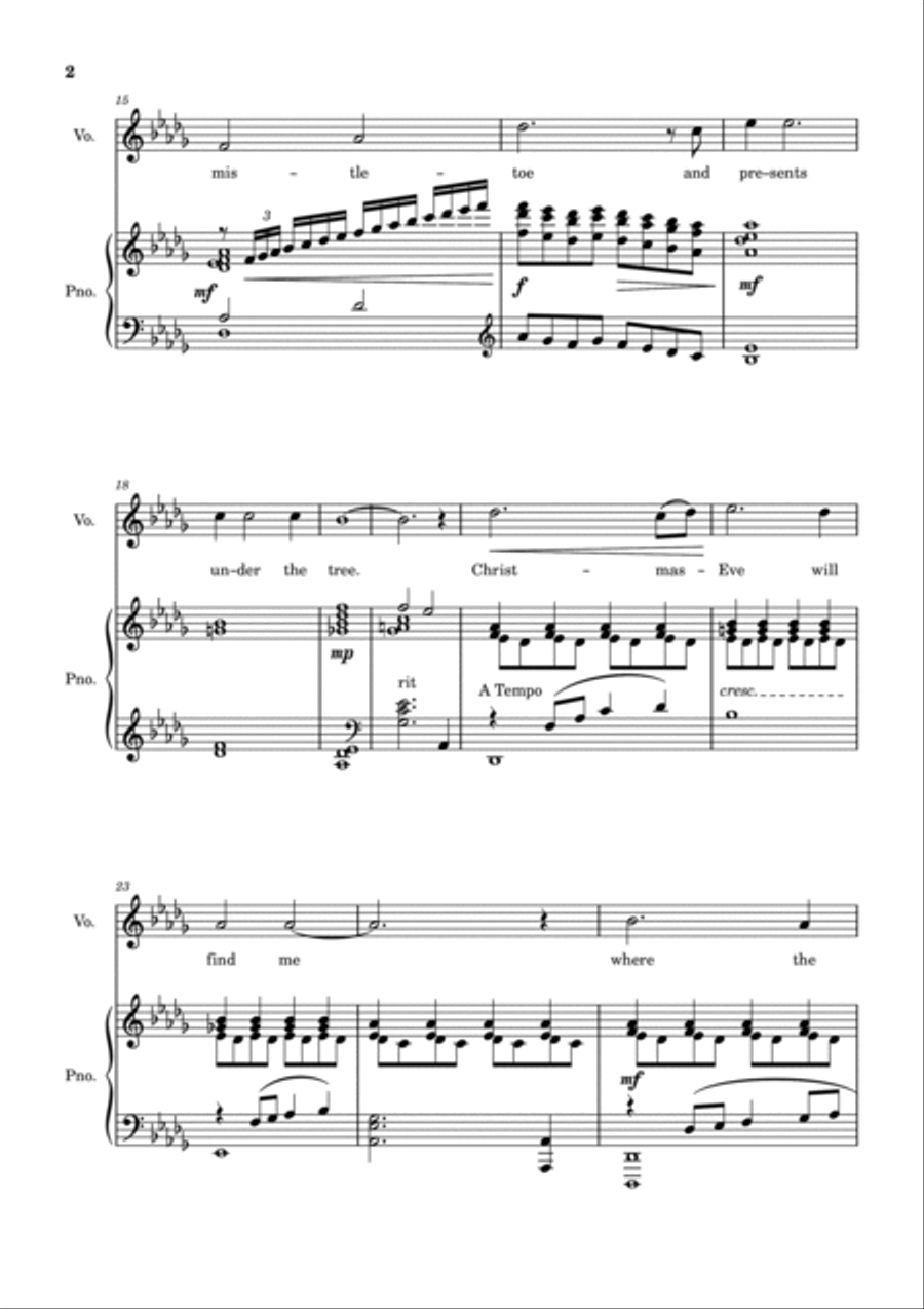 I'll Be Home For Christmas Voice scores gallery preview page 2
