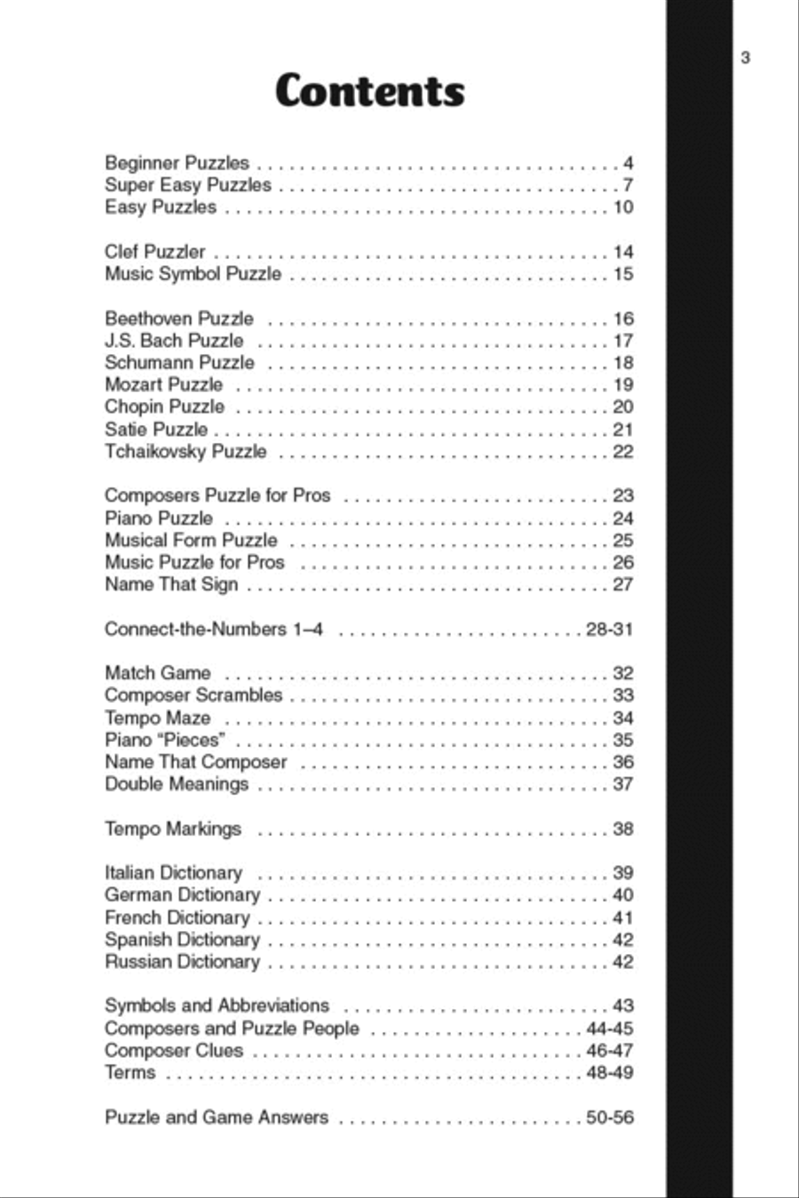 Edwin McLean's Music Crossword Puzzles and Games