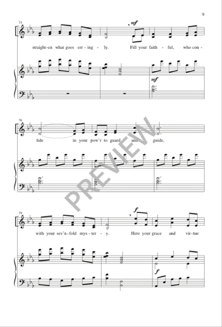 Come, O Holy Spirit, Come SA scores gallery preview page 10