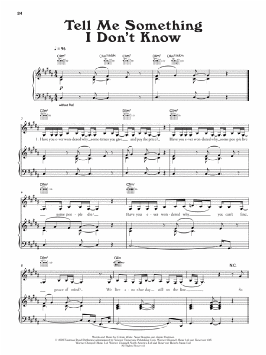Not Your Muse Not Your Muse Piano, Vocal, Guitar scores gallery preview page 4
