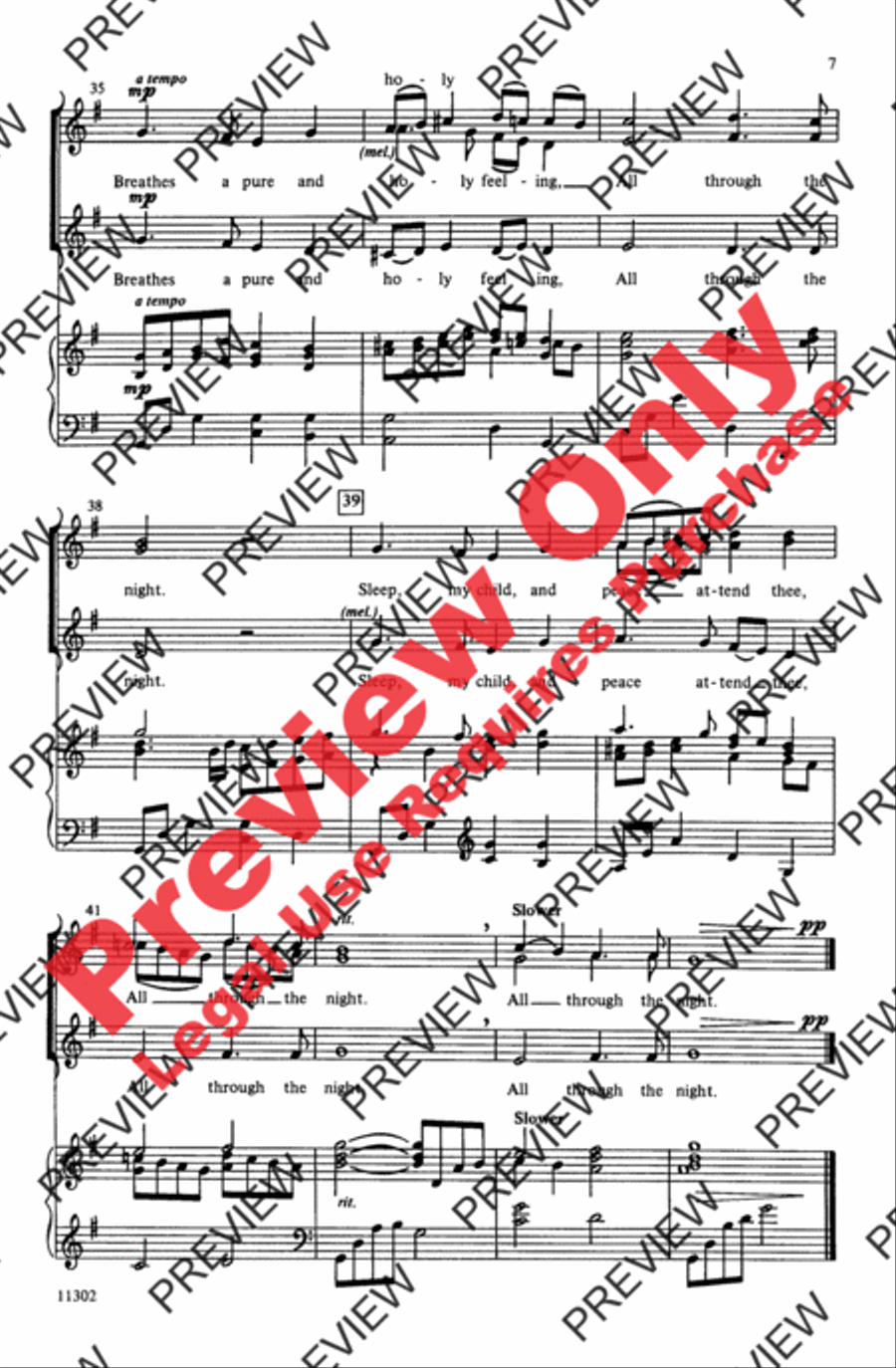 All Through the Night Women's Choir scores gallery preview page 6