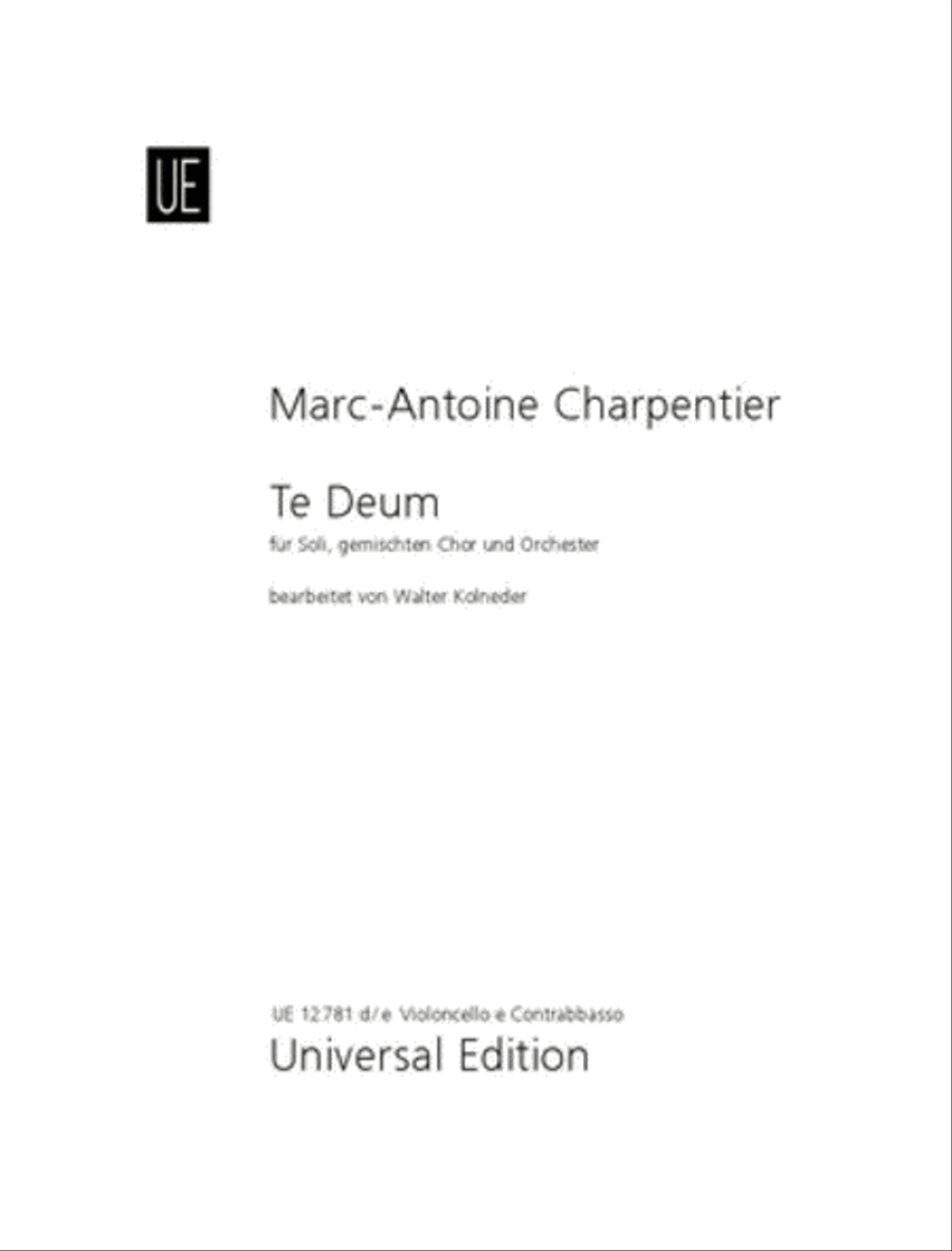 Te Deum, Vc/Db School and Community scores gallery preview page 1