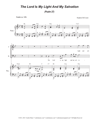 The Lord Is My Light And My Salvation (Psalm 27) (Vocal Quartet - (SATB)