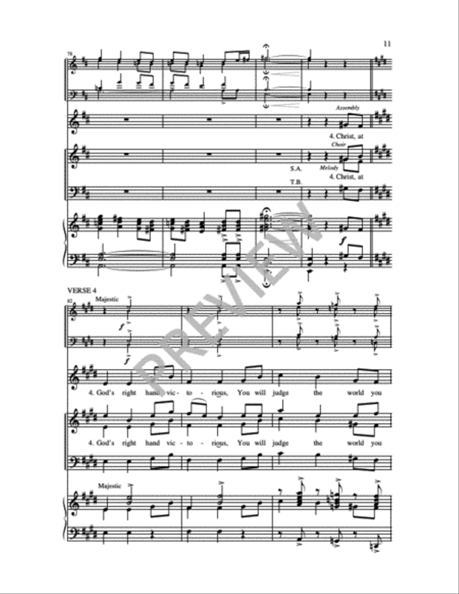 God, We Praise You 4-Part scores gallery preview page 5