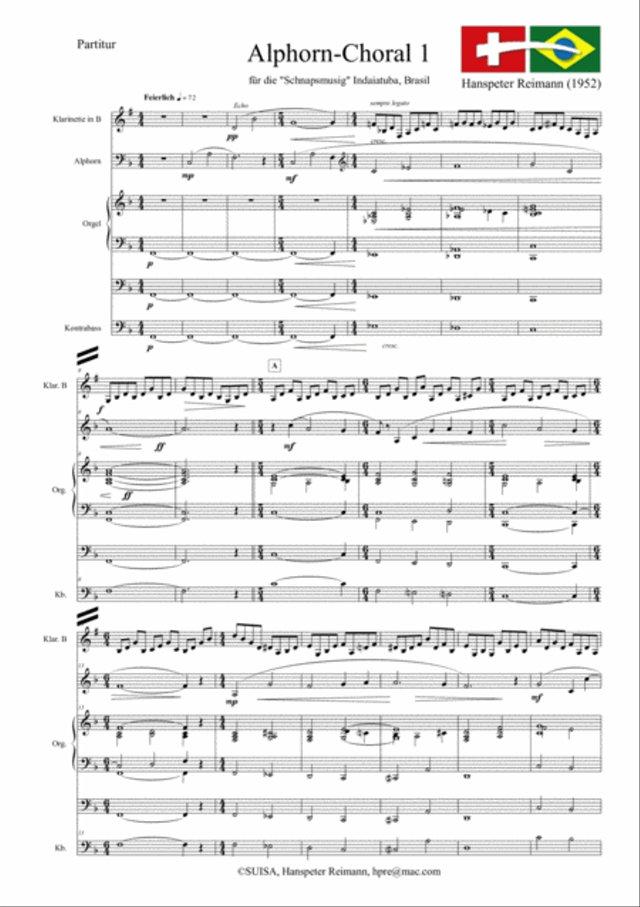 Alphorn-Stücke, Originalkompositionen Small Ensemble scores gallery preview page 3