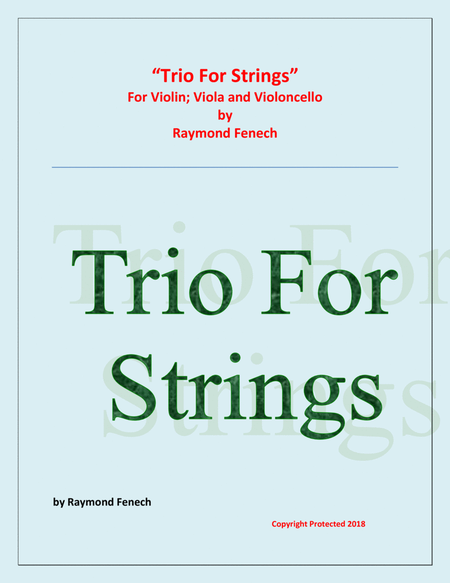 Trio for 3 Strings (Violin, Viola & Cello) - Easy/Beginner image number null