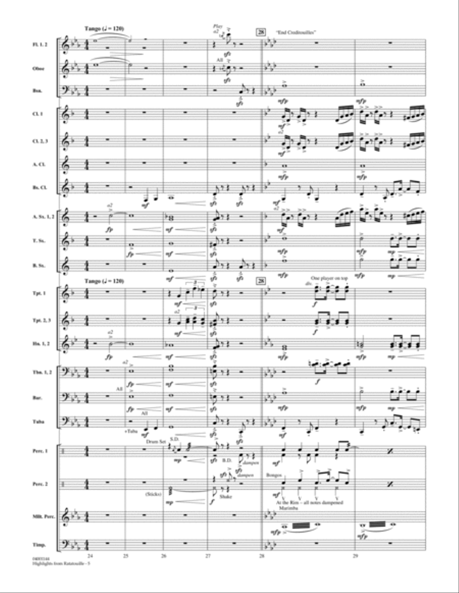 Highlights from Ratatouille - Full Score Score scores gallery preview page 5