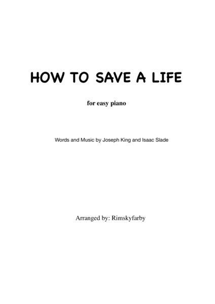 How To Save A Life image number null