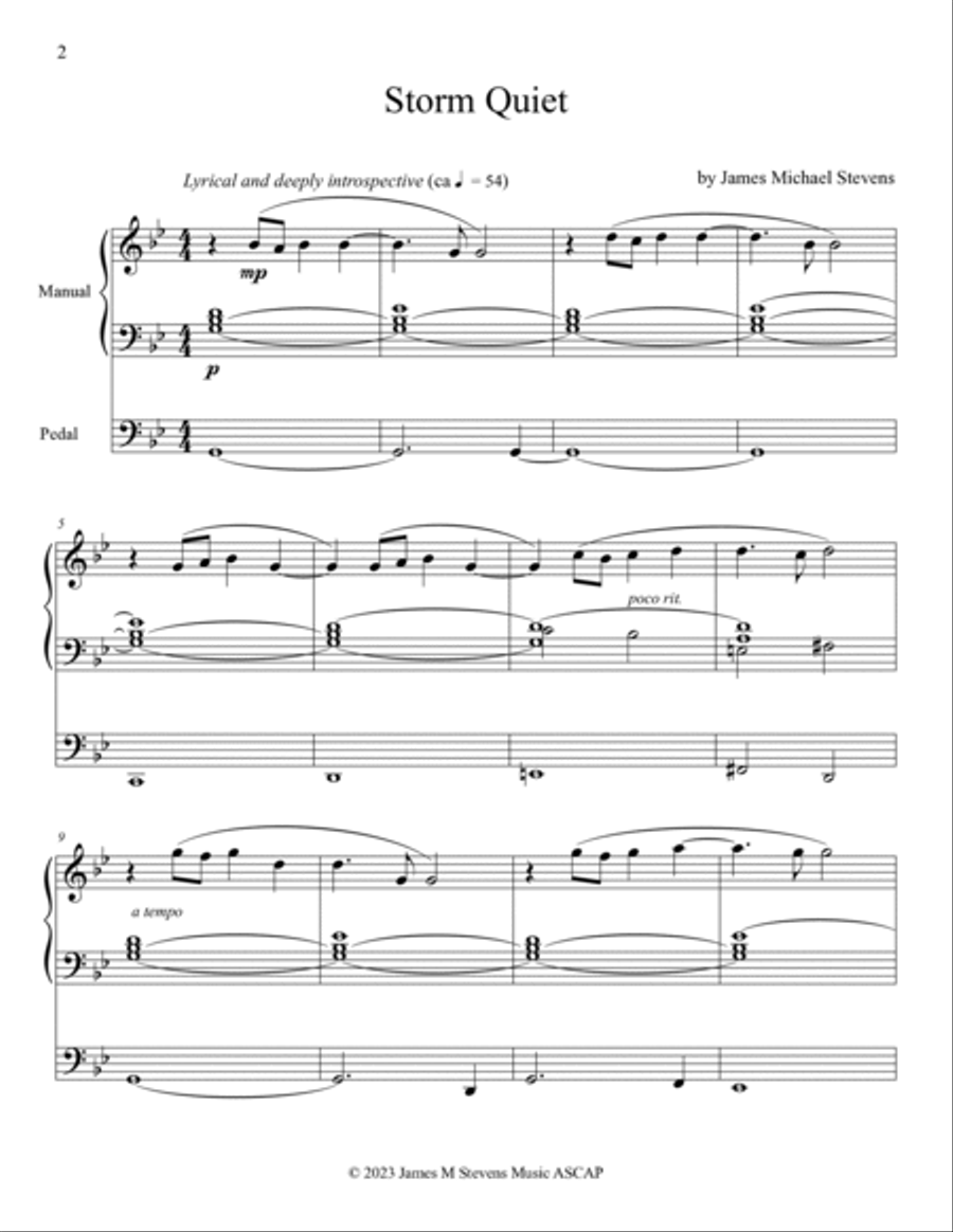 Storm Quiet - Organ Solo Storm Quiet - Organ Solo Organ Solo scores gallery preview page 2