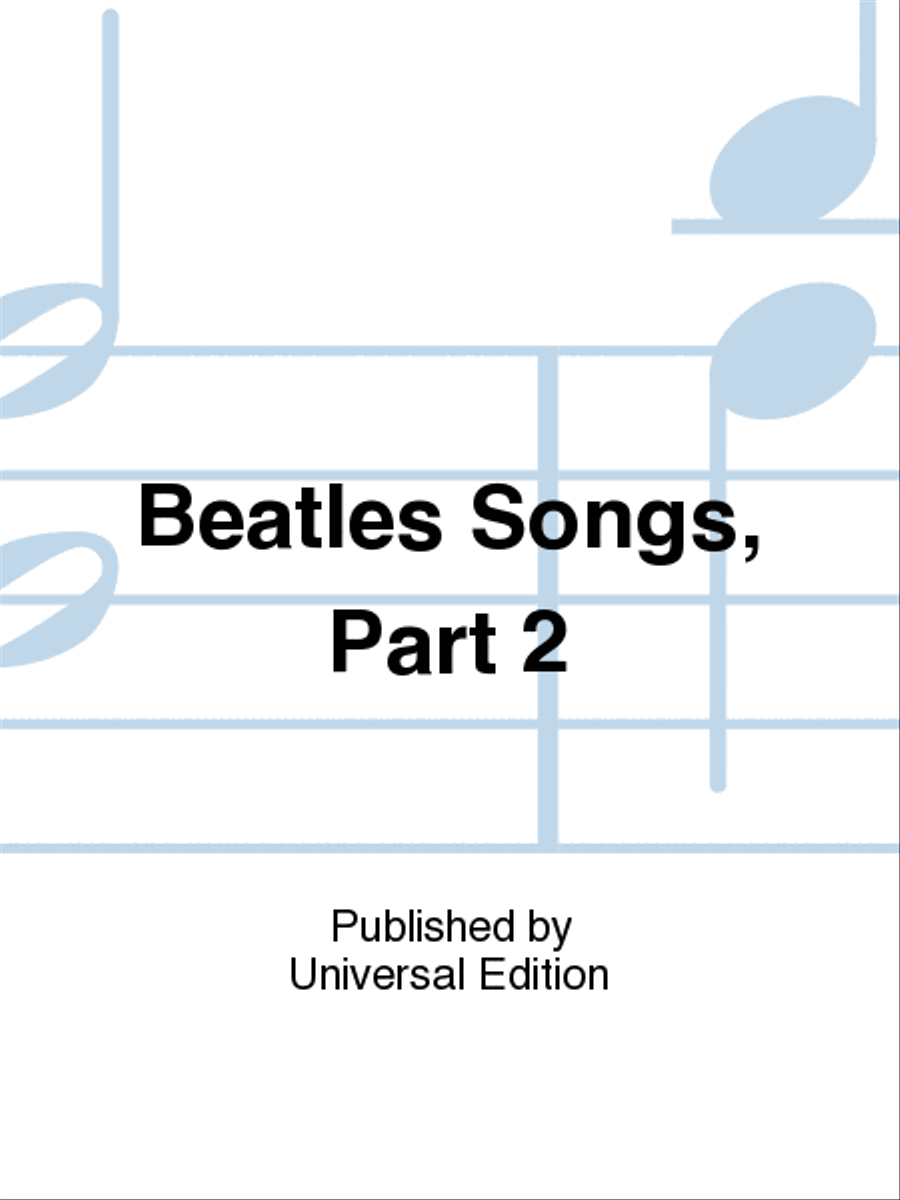 Beatles Songs, Part 2 School and Community scores gallery preview page 1