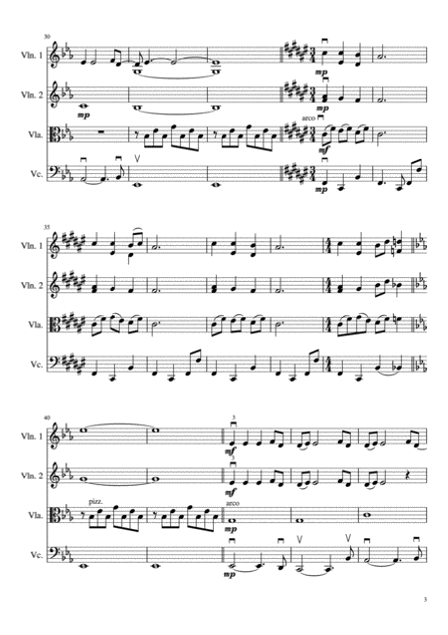 Only Time String Quartet scores gallery preview page 4