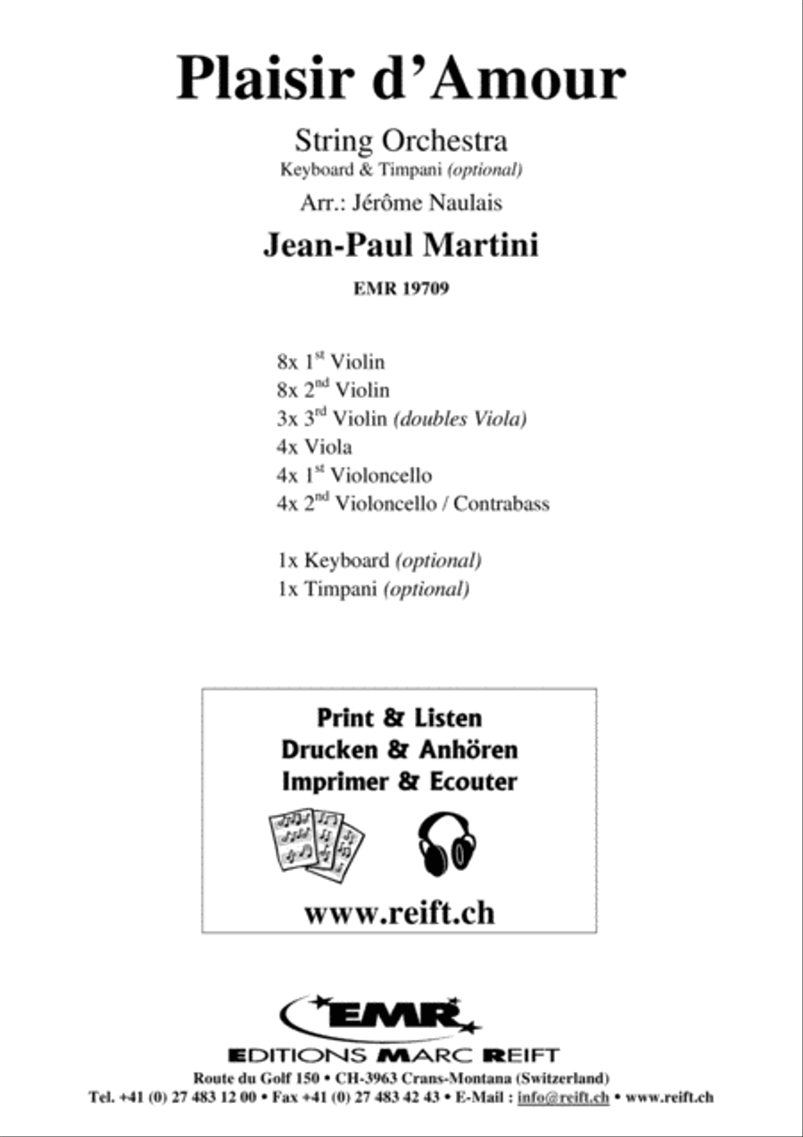 Plaisir d'Amour String Orchestra scores gallery preview page 2