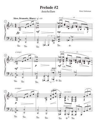 Prelude #2 (Antebellum) for Piano