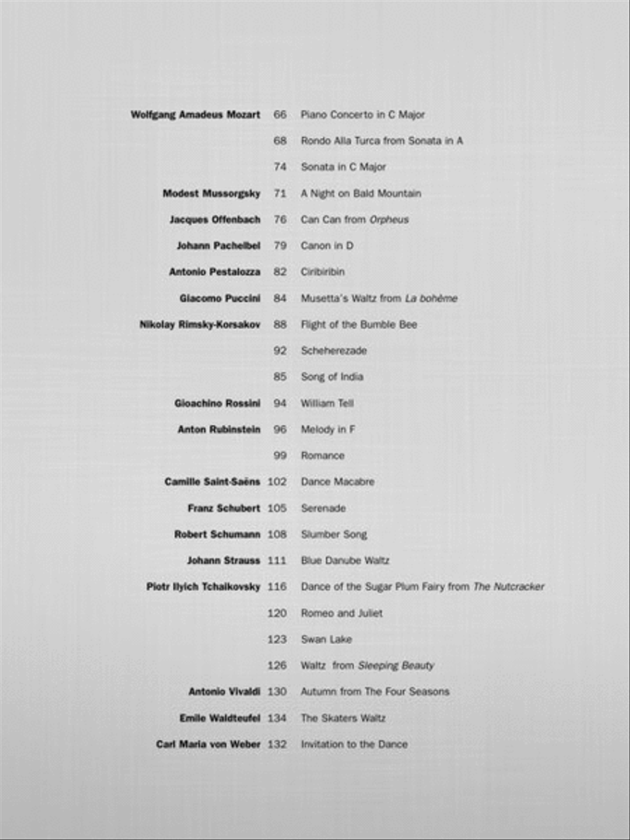 50 Easy Classical Themes Easy Piano scores gallery preview page 4