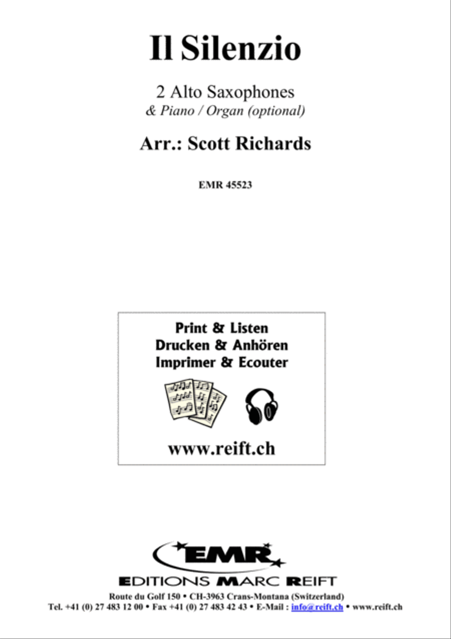 Il Silenzio Alto Saxophone scores gallery preview page 2