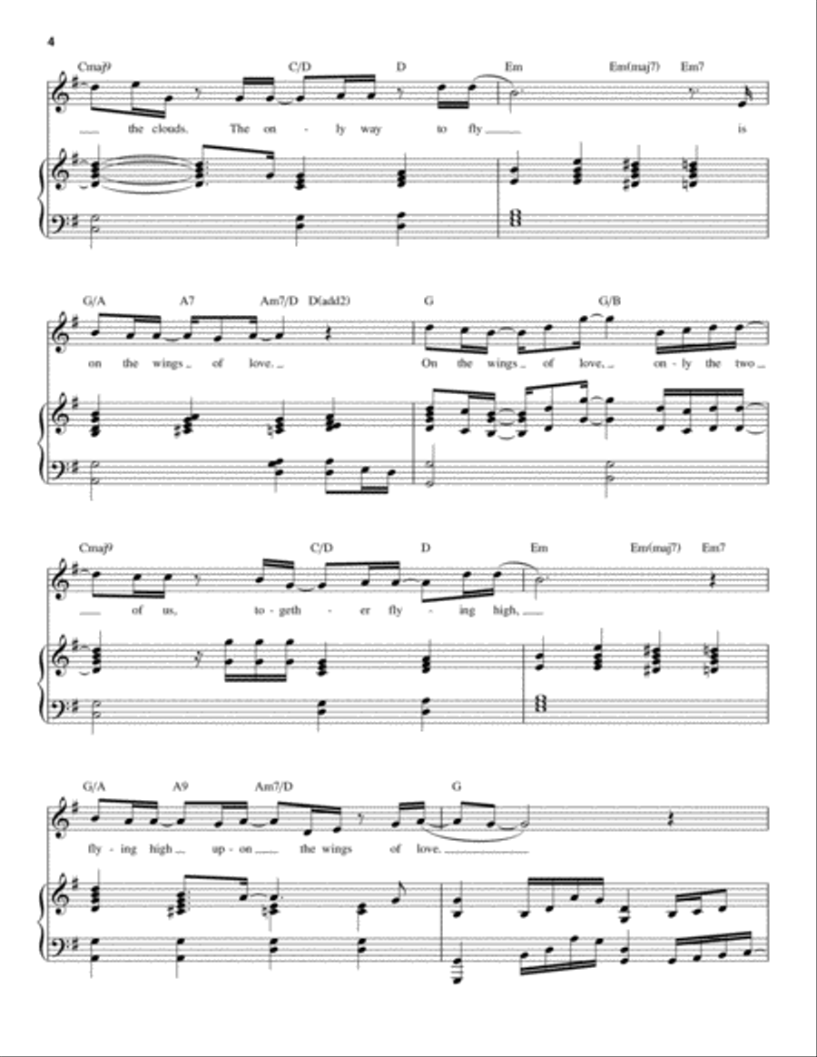 On The Wings Of Love On The Wings Of Love Piano scores gallery preview page 4
