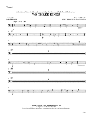 We Three Kings: Timpani