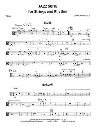 Jazz Suite for Strings and Rhythm: Viola