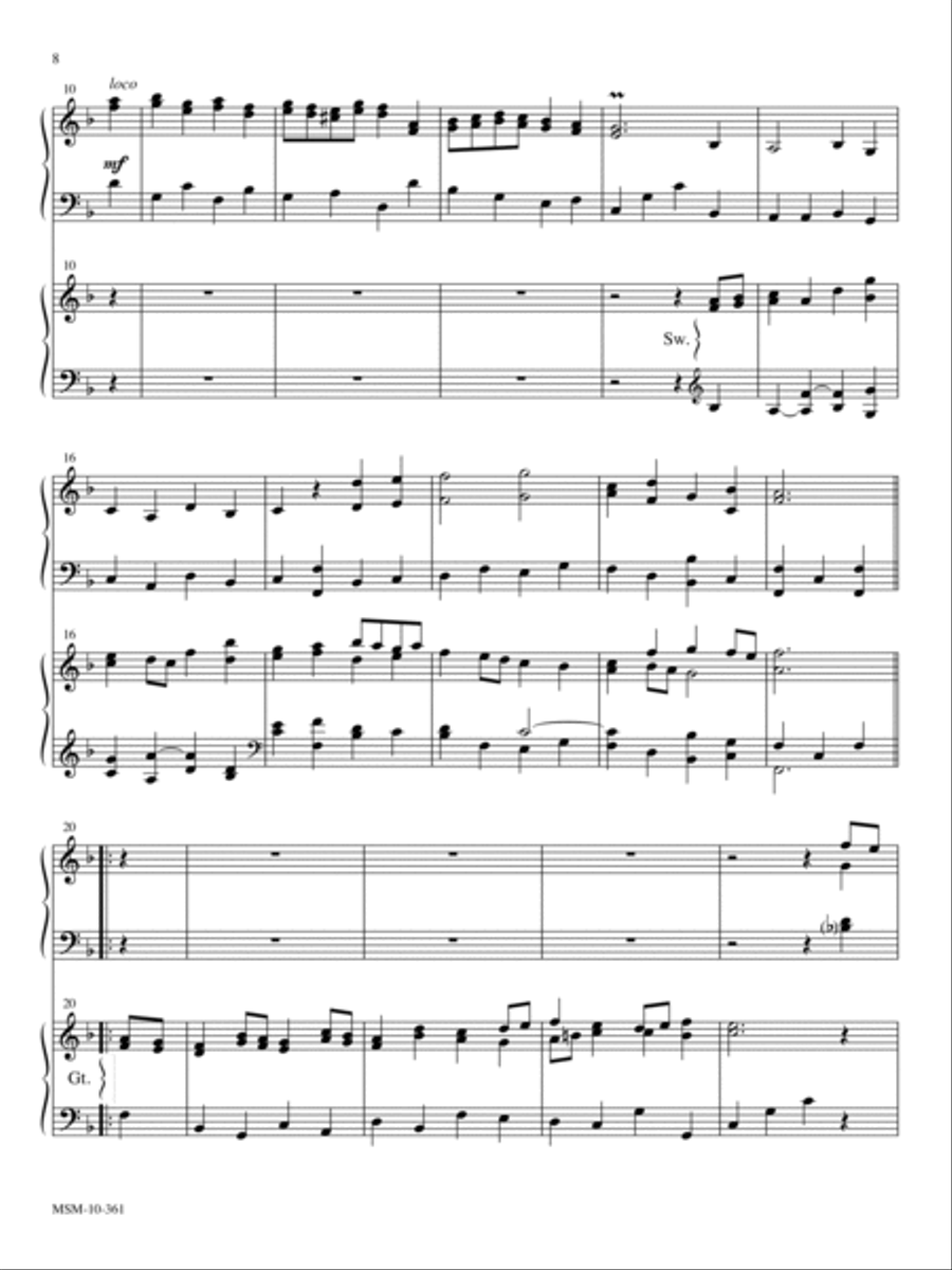 Bourrée Organ scores gallery preview page 2