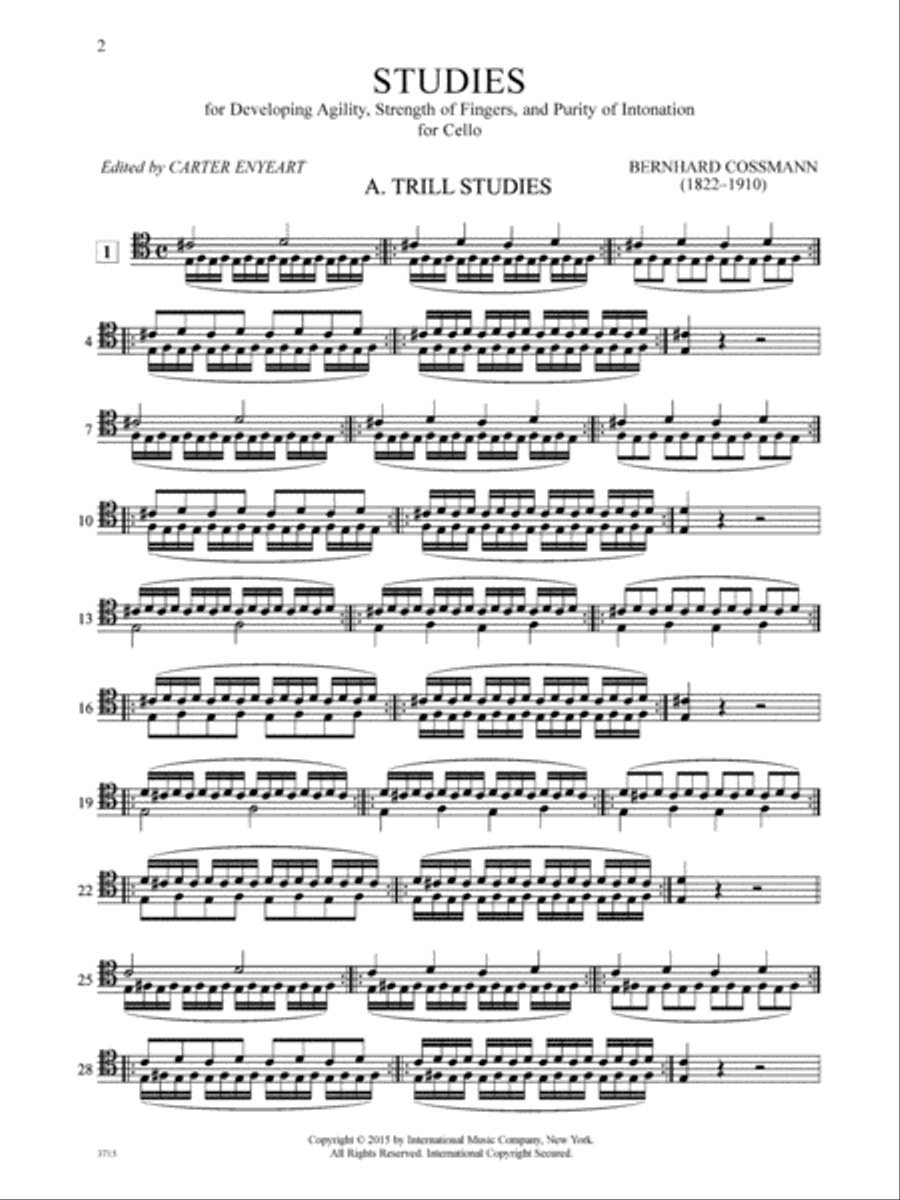 Studies For Developing Agility, Strength Of Fingers,And Purity Of Intonation Cello Solo scores gallery preview page 2