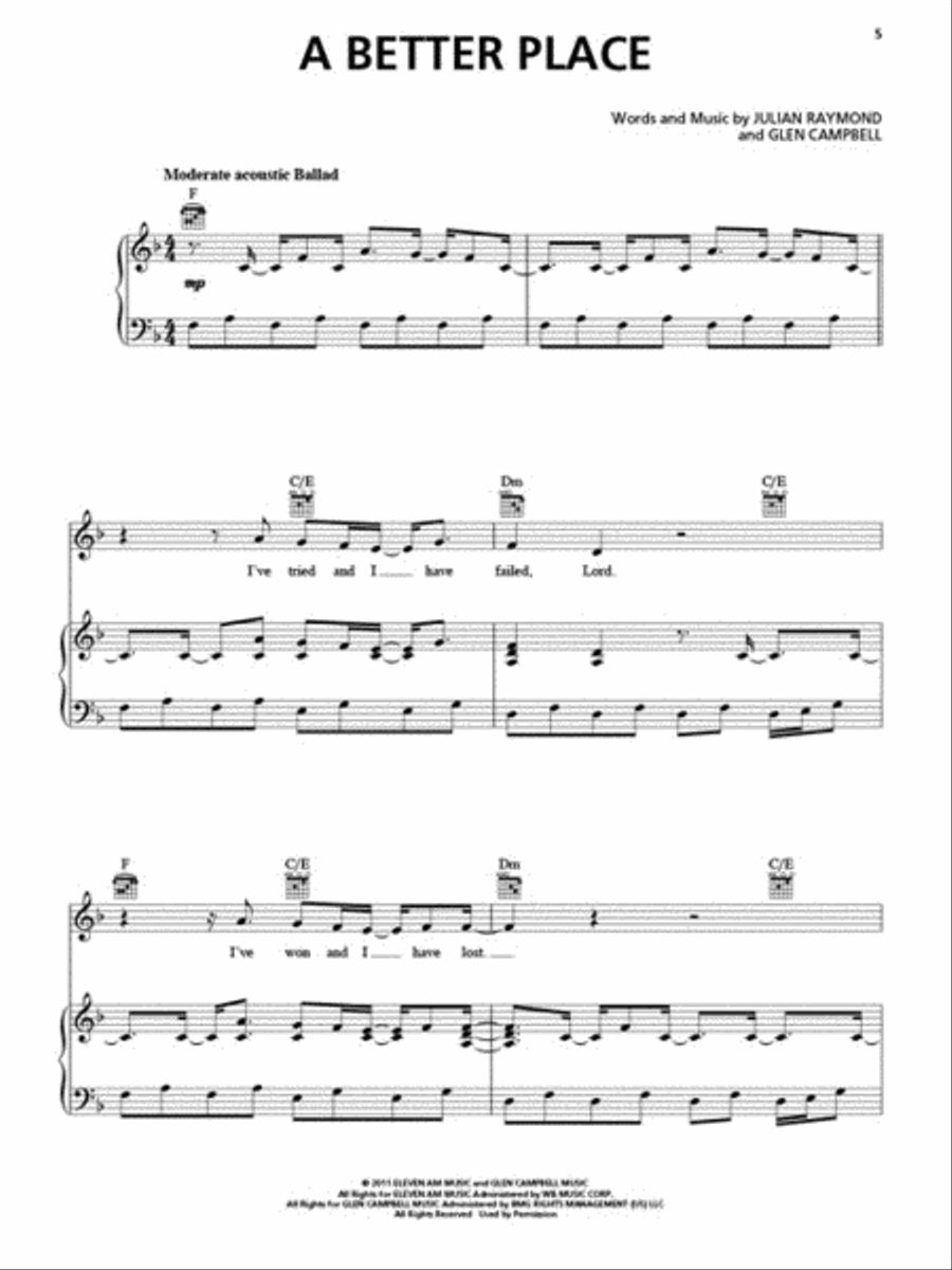 Best of Glen Campbell Best of Glen Campbell Piano, Vocal, Guitar scores gallery preview page 4
