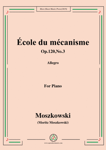 Duvernoy-École du mécanisme,Op.120,No.3,for Piano