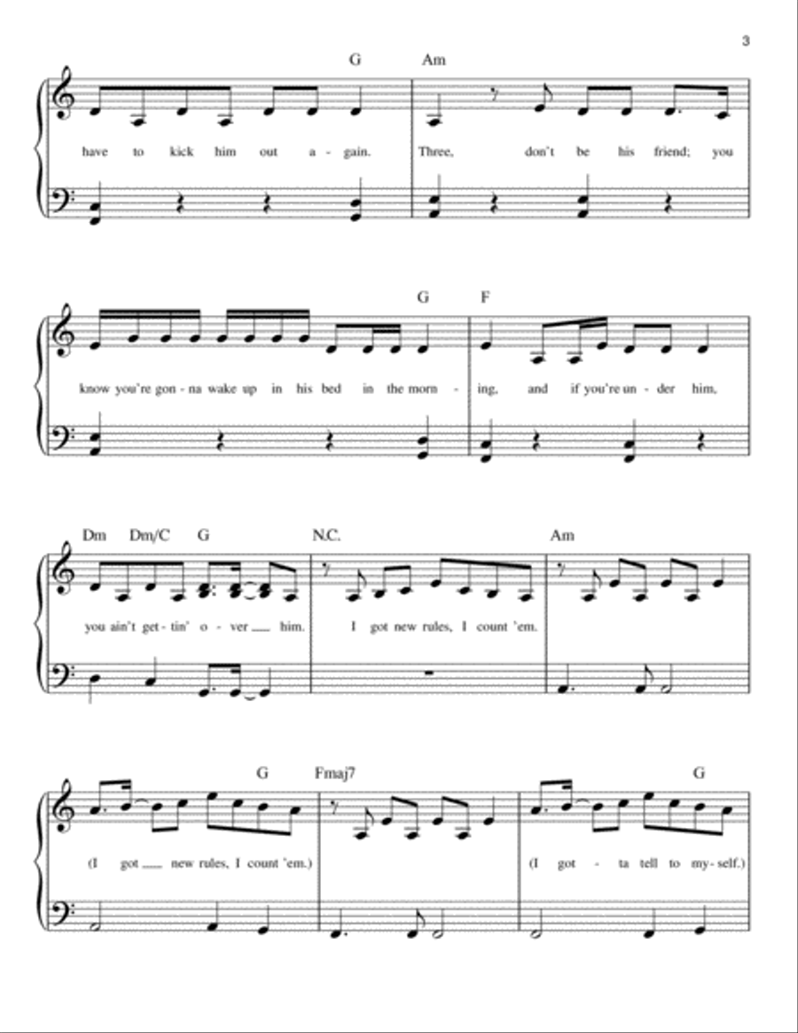 New Rules Easy Piano scores gallery preview page 3