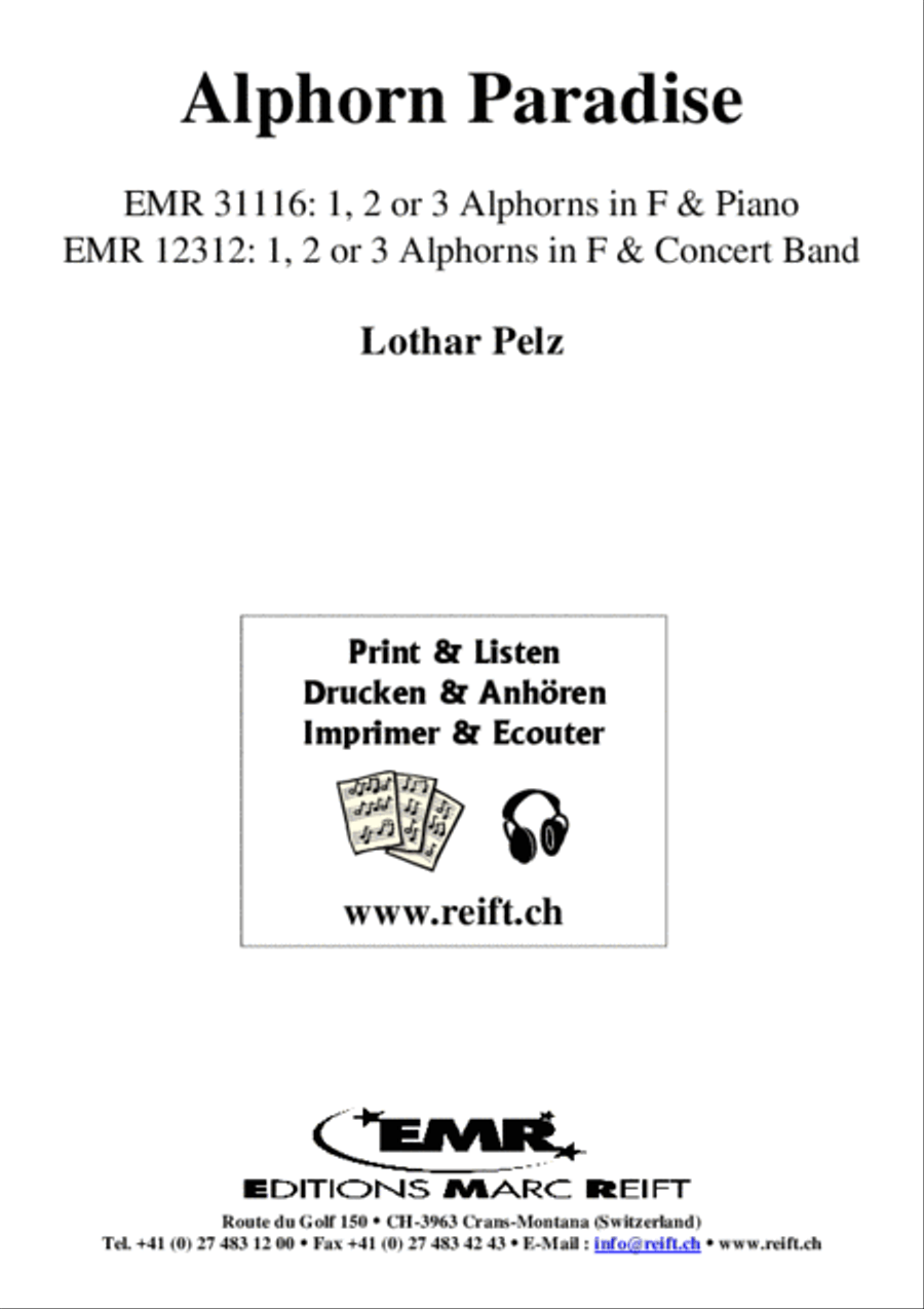 Alphorn Paradise Piano Accompaniment scores gallery preview page 2