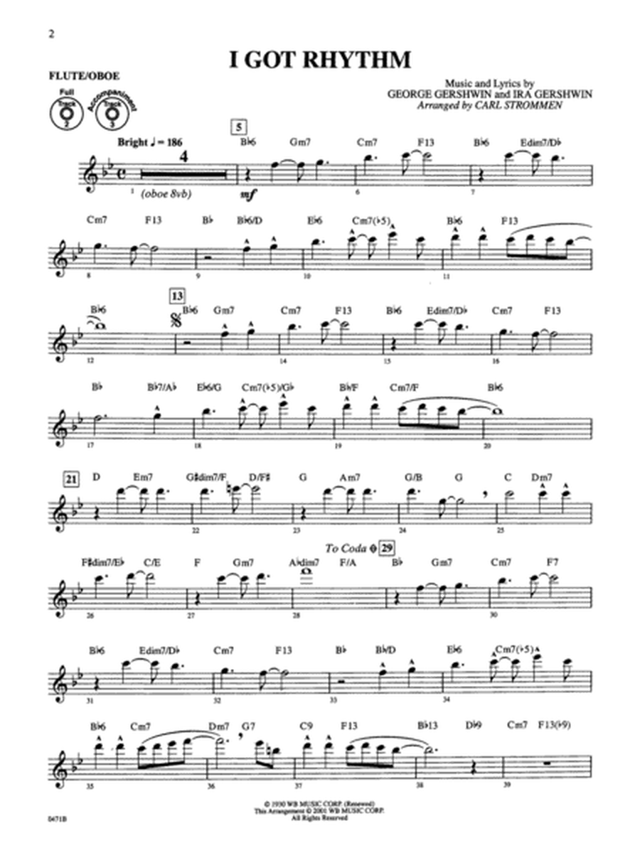 Gershwin By Special Arrangement - Flute/Oboe