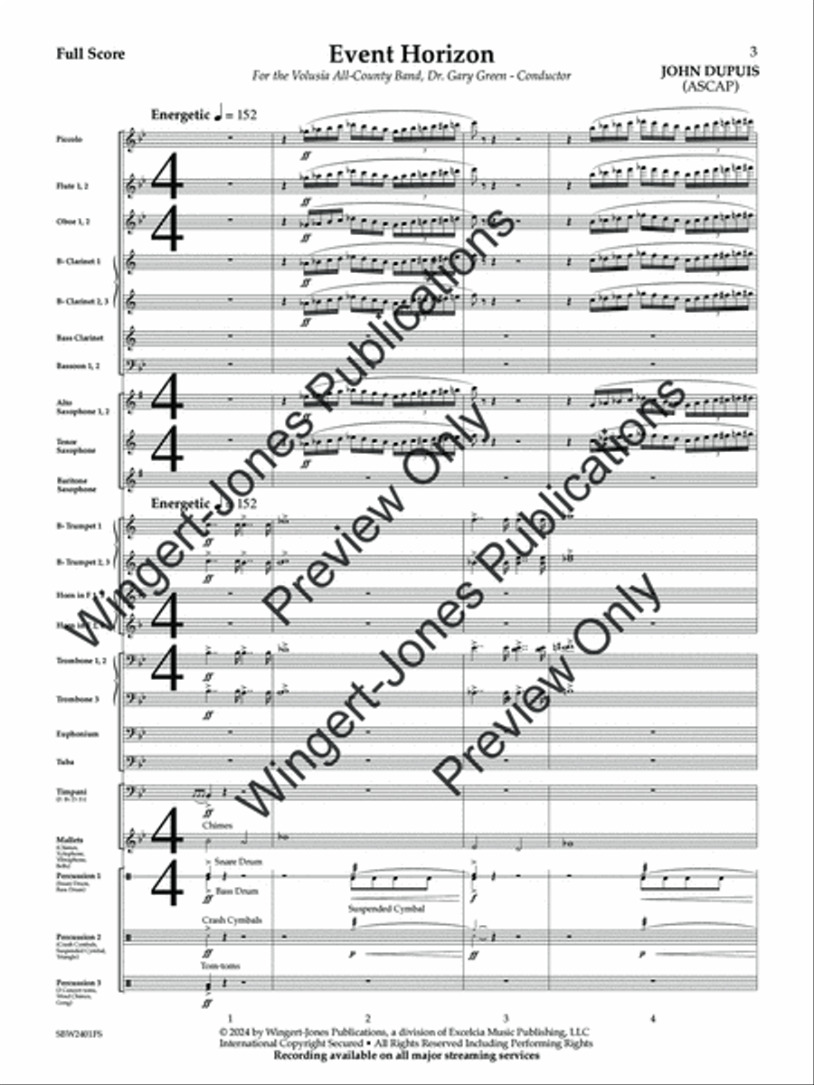 Event Horizon (Score) Concert Band scores gallery preview page 4