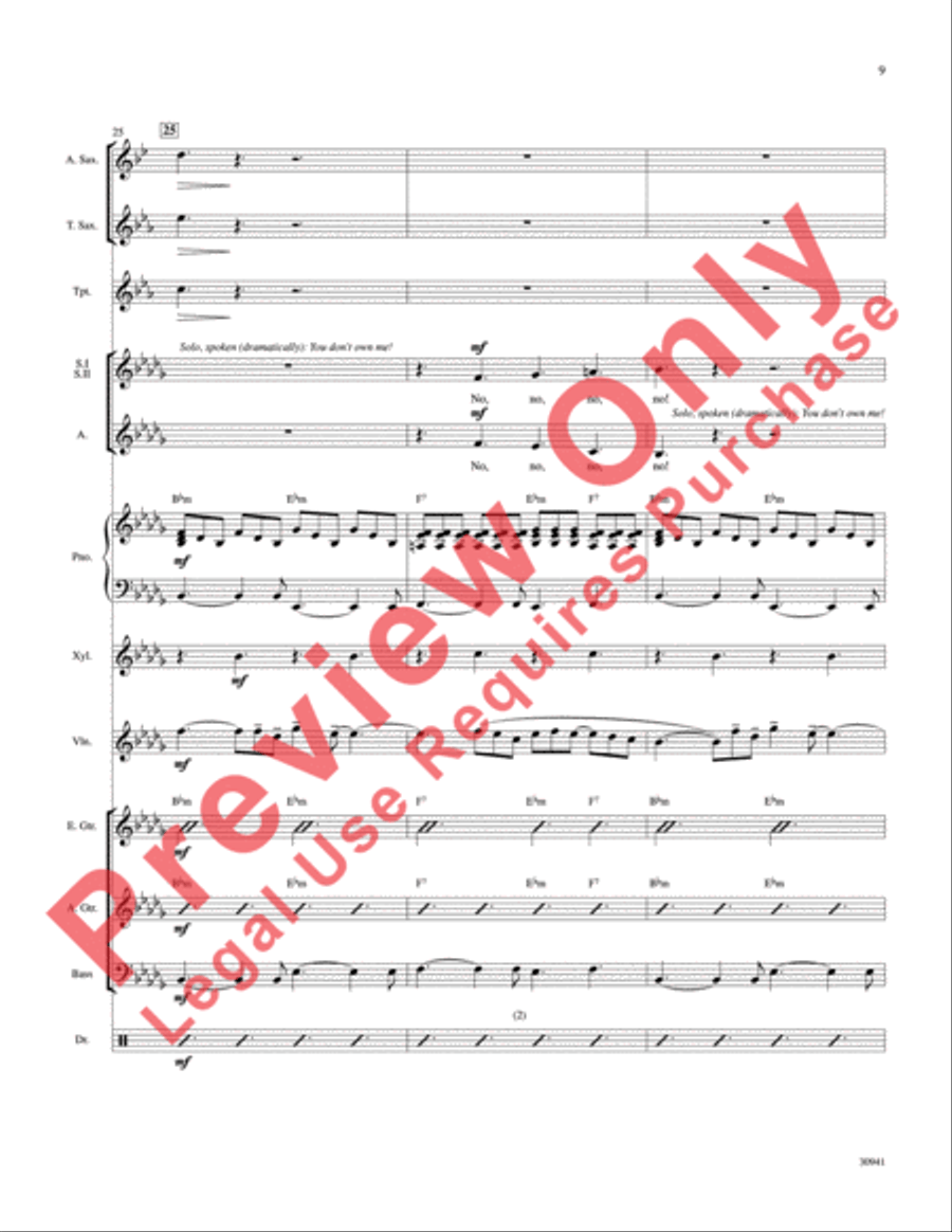 You Don't Own Me Choir scores gallery preview page 10