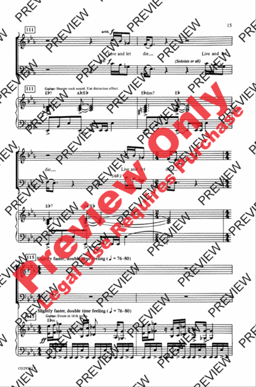 The Best of Bond (A Medley) 4-Part scores gallery preview page 14