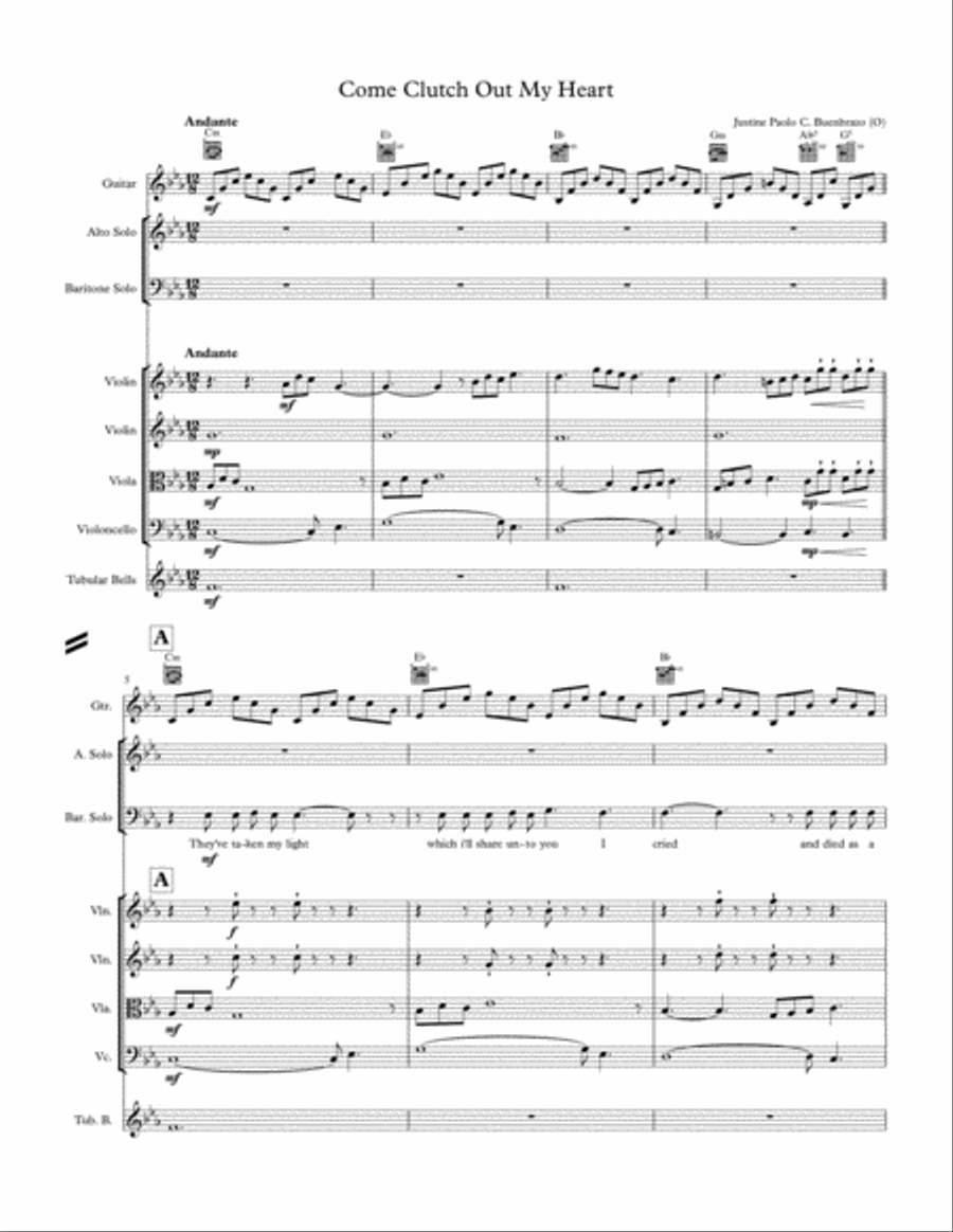 Come Clutch Out My Heart Chamber Orchestra scores gallery preview page 1