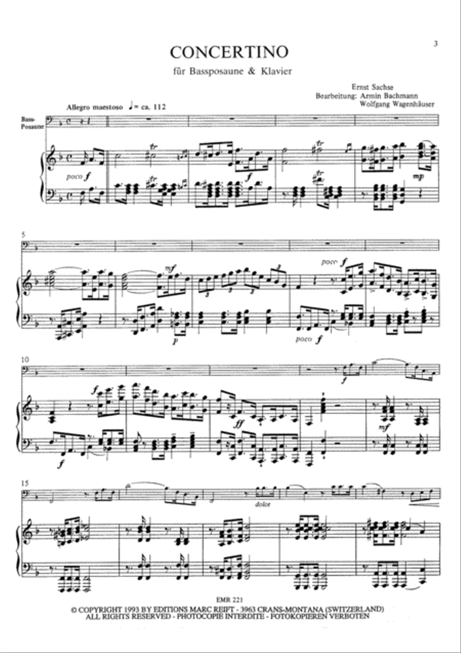 Ernst sachse concertino bass trombone new arrivals