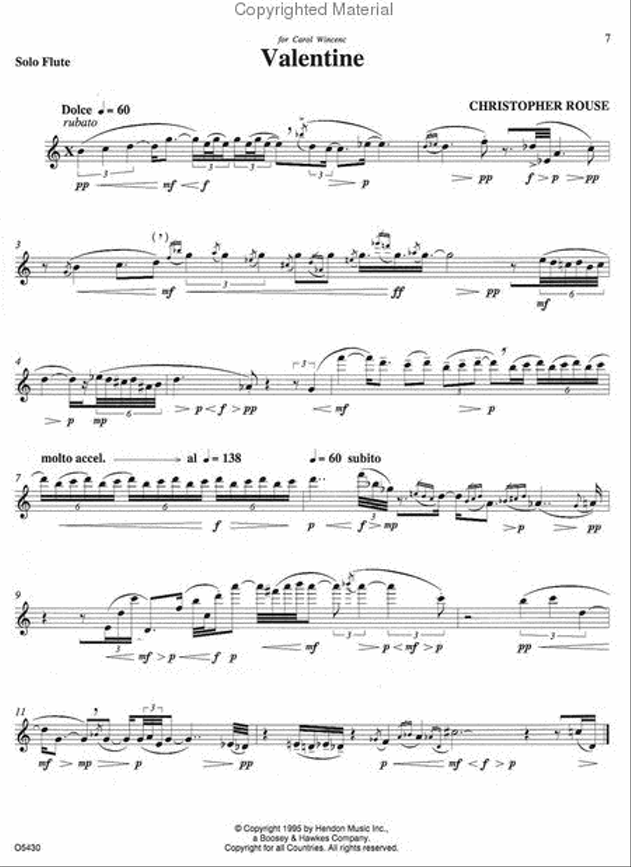 Valentines Flute Solo scores gallery preview page 2