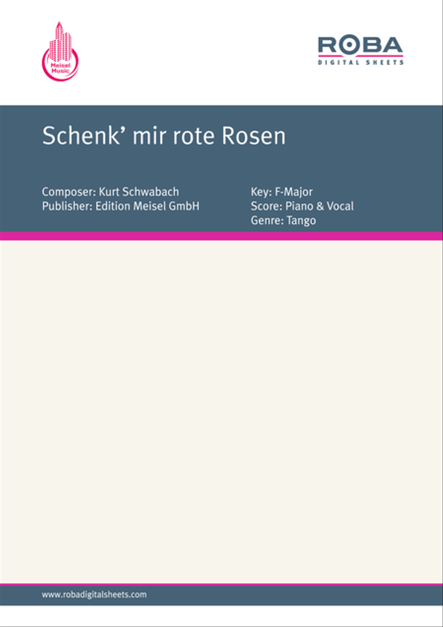 Schenk' mir rote Rosen Schenk' mir rote Rosen Voice scores gallery preview page 1