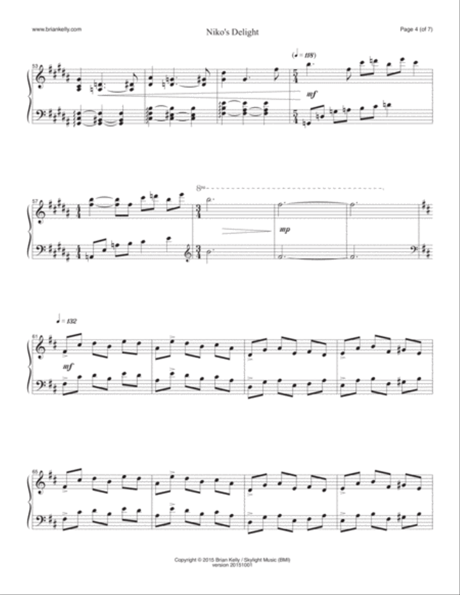 Niko's Delight Piano Solo scores gallery preview page 4