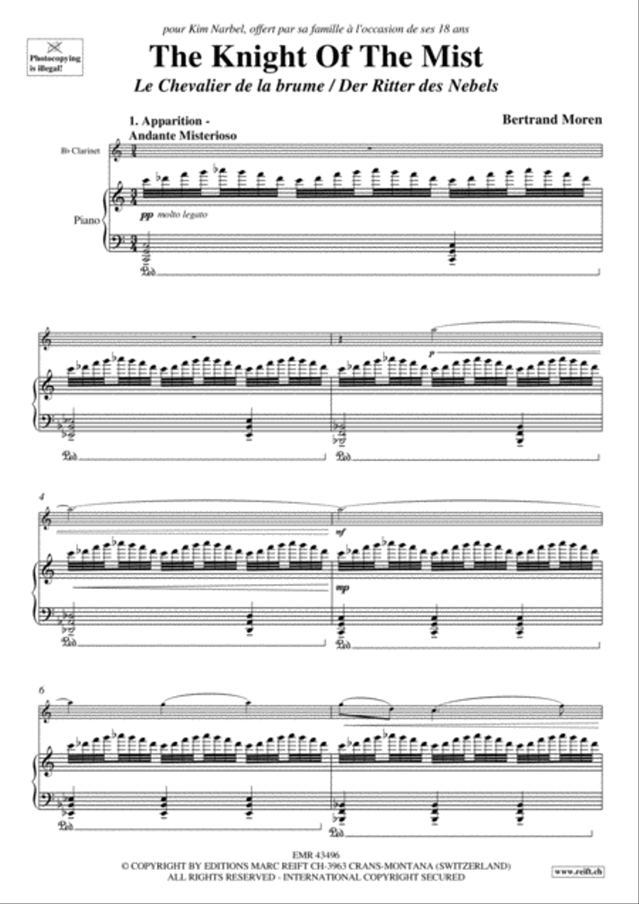 The Knight Of The Mist Clarinet Solo scores gallery preview page 4