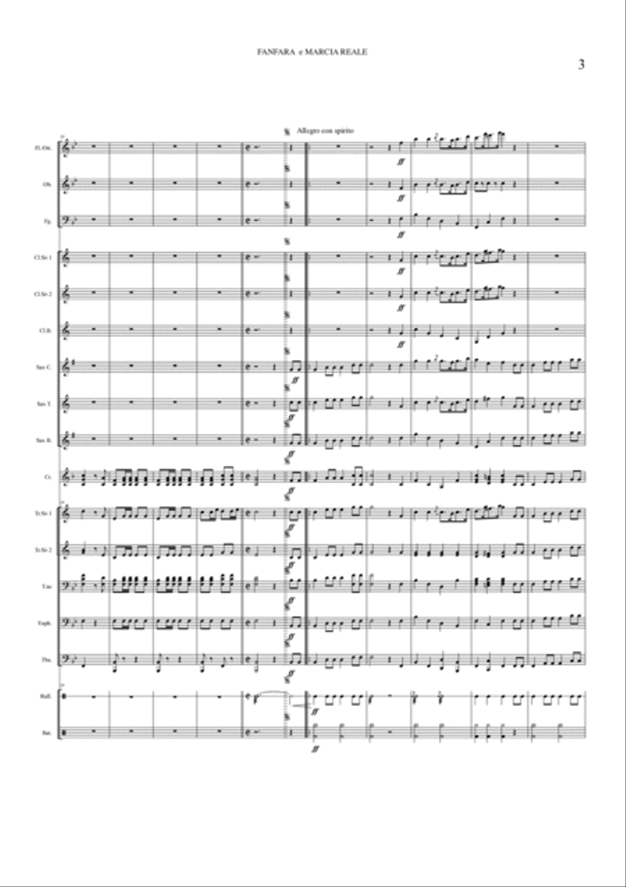 Fanfara e Marcia Reale Concert Band scores gallery preview page 6