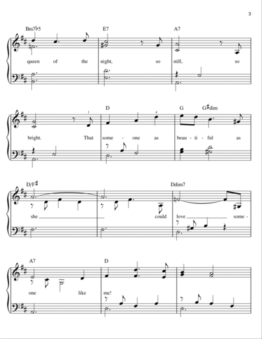 Ma Belle Evangeline Easy Piano scores gallery preview page 3