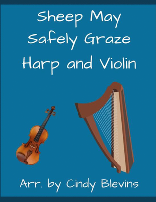 Book cover for Sheep May Safely Graze, for Harp and Violin