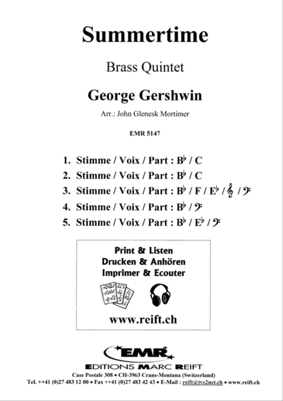 Summertime Brass Quintet scores gallery preview page 2