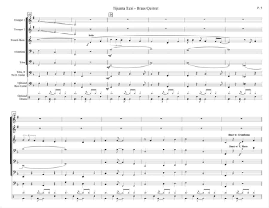 Tijuana Taxi Horn scores gallery preview page 5