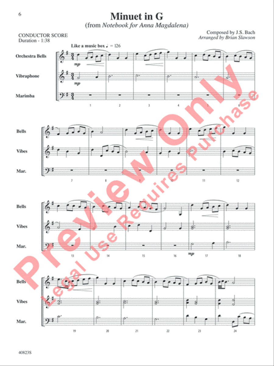 Classic Mallet Trios -- Bach Small Ensemble scores gallery preview page 7