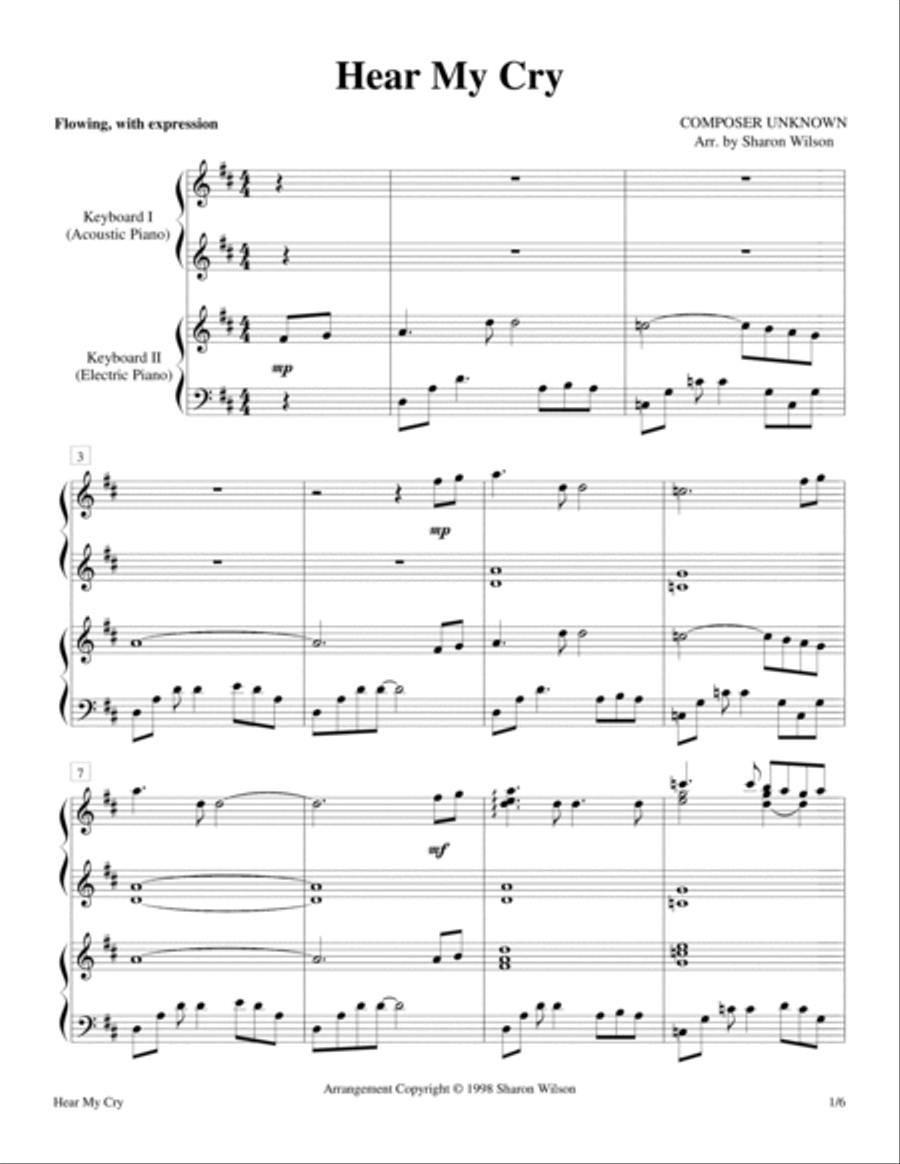 Hear My Cry (Keyboard Duet - 2 Pianos, 4 Hands) 2 Pianos, 4-Hands scores gallery preview page 4