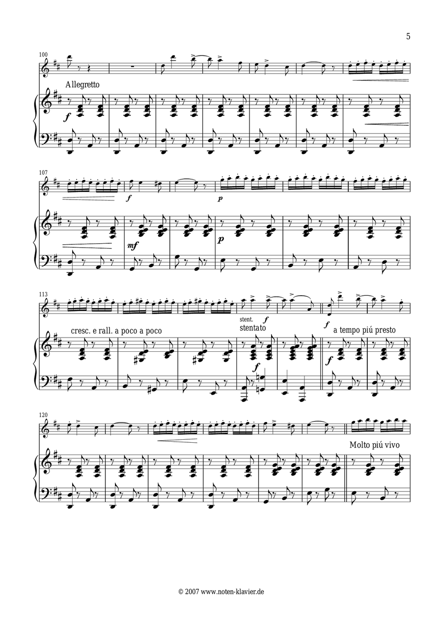 Czardas for violin and piano Violin Solo scores gallery preview page 5