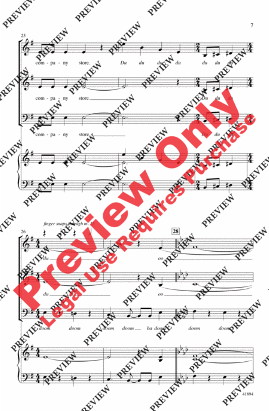 Sixteen Tons 3-Part scores gallery preview page 6